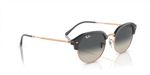 Ray-Ban RB4429 Round Sunglasses, Dark Grey On Rose Gold/Grey Gradient, 53 mm