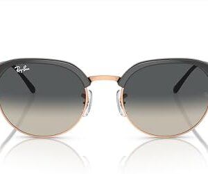 Ray-Ban RB4429 Round Sunglasses, Dark Grey On Rose Gold/Grey Gradient, 53 mm