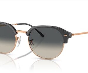 Ray-Ban RB4429 Round Sunglasses, Dark Grey On Rose Gold/Grey Gradient, 53 mm