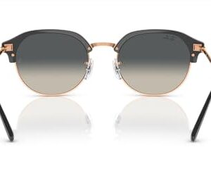 Ray-Ban RB4429 Round Sunglasses, Dark Grey On Rose Gold/Grey Gradient, 53 mm