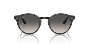 ray-ban rb2180 round sunglasses, black/grey gradient, 49 mm