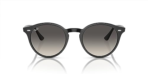 Ray-Ban RB2180 Round Sunglasses, Black/Grey Gradient, 49 mm