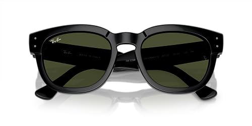 Ray-Ban RB0298S Mega Hawkeye Square Sunglasses, Black/Green, 53 mm