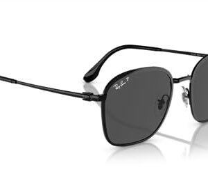 Ray-Ban RB3720 Square Sunglasses, Black/Dark Grey Polarized, 55 mm