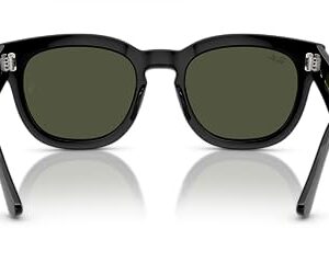 Ray-Ban RB0298S Mega Hawkeye Square Sunglasses, Black/Green, 53 mm