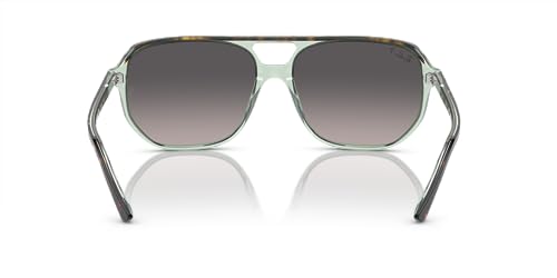 Ray-Ban RB2205 Bill One Square Sunglasses, Havana On Transparent Green/Grey Gradient Polarized, 57 mm