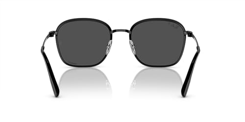 Ray-Ban RB3720 Square Sunglasses, Black/Dark Grey Polarized, 55 mm