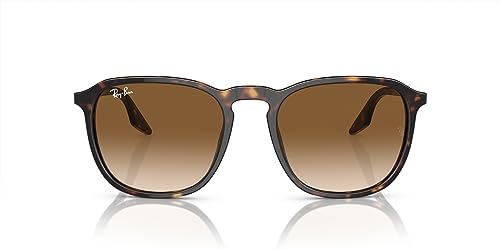 Ray-Ban RB2203 Square Sunglasses, Havana/Clear Gradient Brown, 52 mm