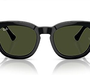 Ray-Ban RB0298S Mega Hawkeye Square Sunglasses, Black/Green, 53 mm