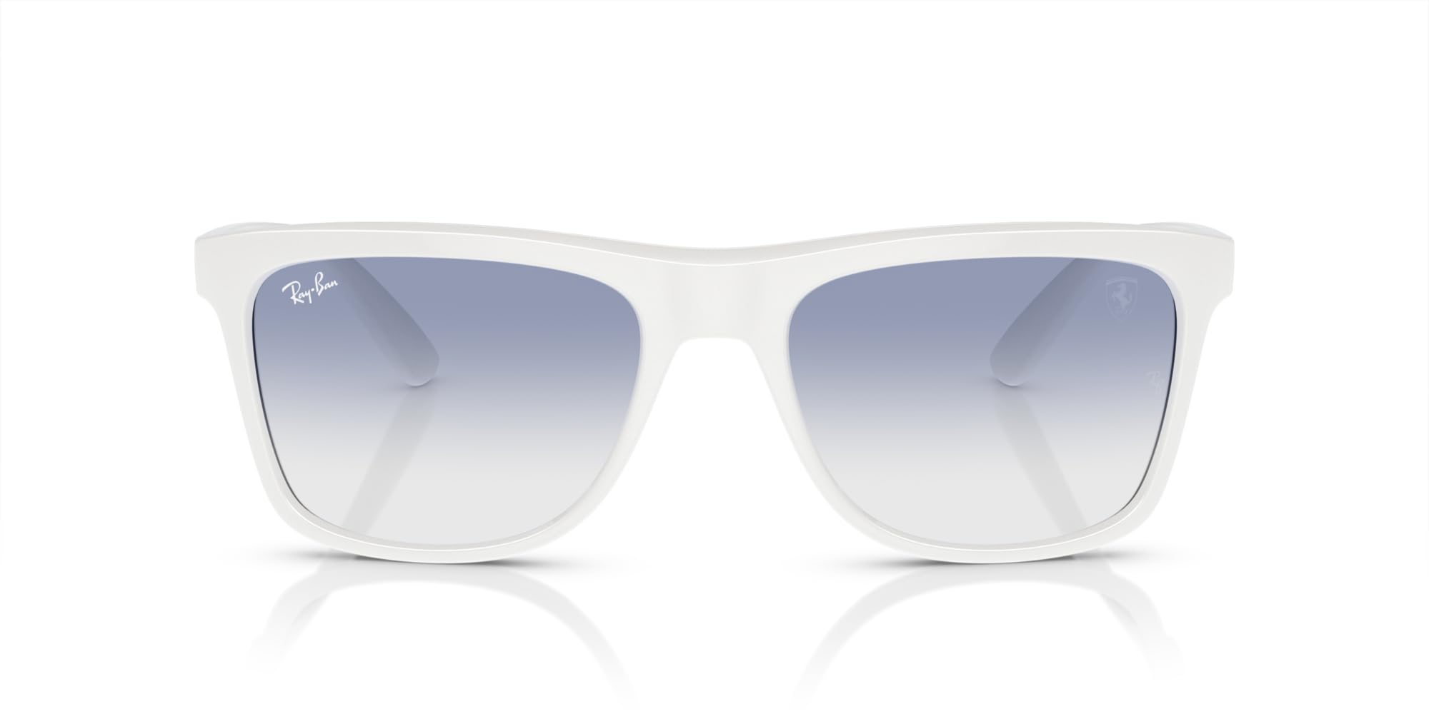 Ray-Ban RB4413M Square Sunglasses, White/Clear Gradient Light Blue, 57 mm