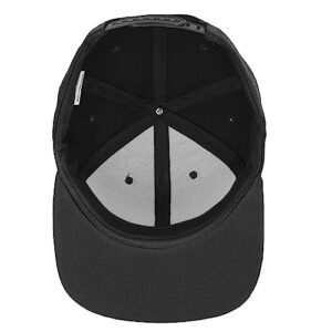 Gelante Snapback Hats for Men - Flat Bill Brim Baseball Cap Hat - Plain Blank Adjustable 1500-1PC Black