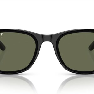 Ray-Ban RB4420 Square Sunglasses, Black/Dark Green Polarized, 65 mm