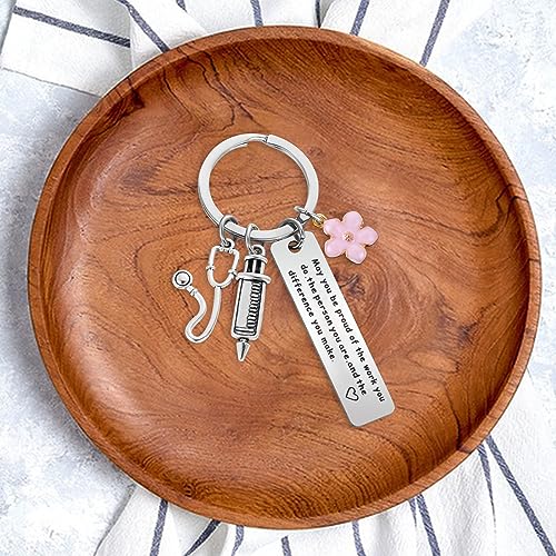 Ouligay Nurse Keychain Nurse Gifts for Women Thank You Keychain Nurse Appreciation Keychain Nurse Practitioner Gifts Nurse Graduation Gifts Nurses Week Gifts Medical Assistant Gifts Nurse