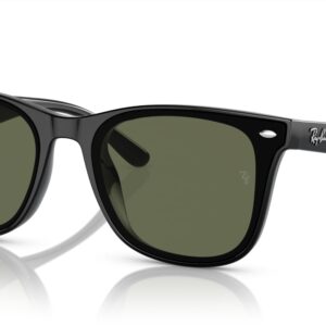 Ray-Ban RB4420 Square Sunglasses, Black/Dark Green Polarized, 65 mm