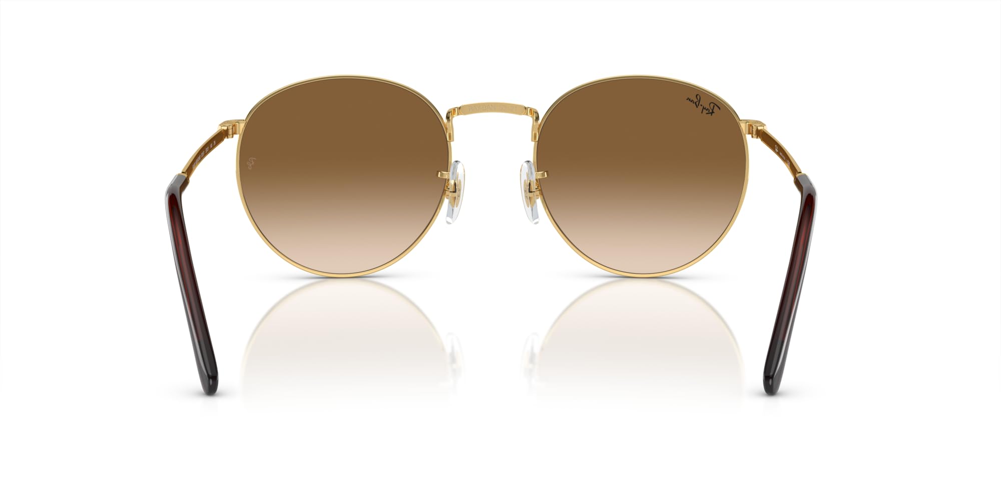 Ray-Ban RB3637 New Round Sunglasses, Gold/Clear Gradient Brown, 50 mm