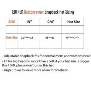 EDTREK Performance Outdoorsman Snapback Truck Hat with Flat Brim - Unique Animal Embroidery (Brown - Flying Duck)