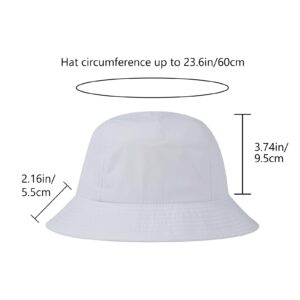 BASSDASH UPF50+ Fishing Bucket Hat for Men Women Lightweight Water Resistant Packable Outdoor Summer Sun Hats FH13 White