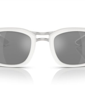 Ray-Ban RB8362M Square Sunglasses, White/Grey Mirrored Silver, 53 mm