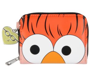 the muppets beaker mini compact zip around wallet with dr. bunsen honeydew charm