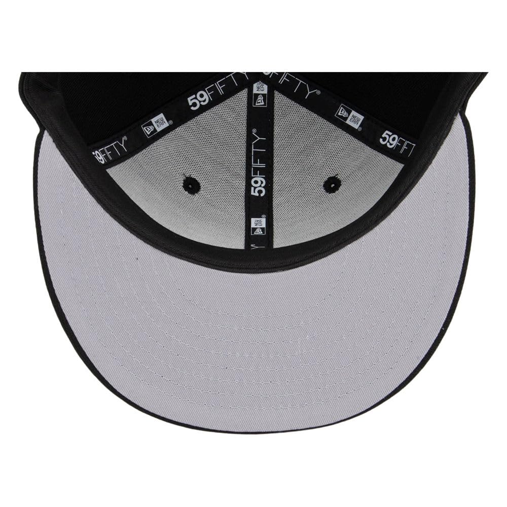 New Era Blank Custom 59FIFTY Fitted Cap (7 1/2, Black/Grey UV)