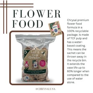 Chrysal Flower Boost - Recyclable Paper Flower Food - Increase Vase Life with Our Floral Supplies for Fresh Flowers - Flower Arrangements Supplies - Ideal Florist Supplies (200 ct)