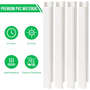 Kerykwan 3" W 15.5Ft L Mini Split AC Line Cover Kit Decorative PVC Tubing Pipe Cover Set for Center Air Conditioner&Heat Pumps System