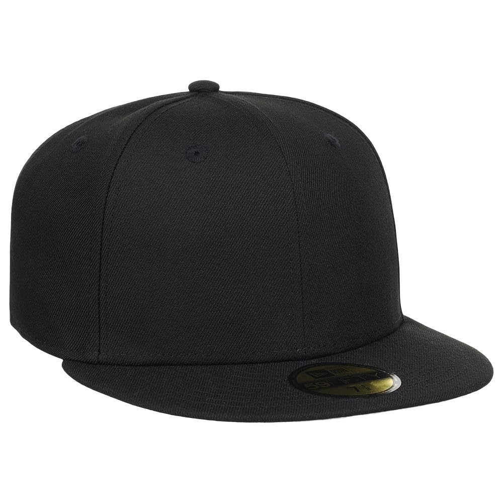 New Era Blank Custom 59FIFTY Fitted Cap (7 1/2, Black/Grey UV)