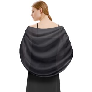 KQNBI Shawls and Wraps for Evening Dresses Chiffon Black Shawl Wraps for Women Soft Shawls Scarf for Wedding Bride Bridesmaid Shawl