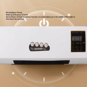 ZJchao Small Air Conditioner, Wall Mounted Heating Machine Dual Use Highly Efficient Wide Angles Mobile Mini Heater Machine Hot Fan with Heating and Indoor Wind for Bedroom Living