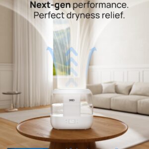 Dreo Smart Humidifier, Cool Mist Humidifiers for Bedroom, Quiet 4L Top Fill Ultrasonic Humidifiers for Home Office Plant & Baby with Nightlight, LED Display, 32H Runtime, APP/Voice Control, HM311S