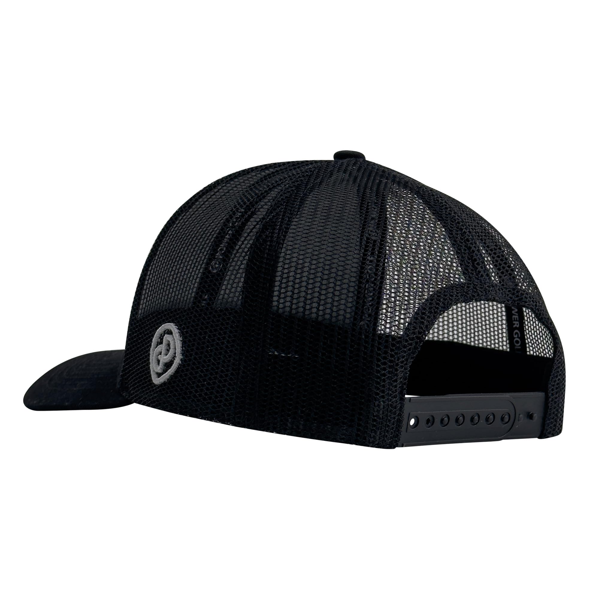 GP POWER GOLF Original Titties Mesh Hat - White Trucker Cap with Adjustable Strapback (Black)