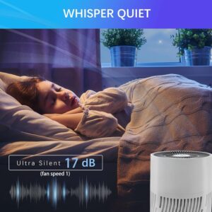 Nuwave Air Purifiers for Home Large Room Up to 857ft², XXL H13 True HEPA Air Purifier for Bedroom 17dB, 3 Fan Speeds, 0.3 Microns, Remove 99.97% of Airborne Dust, Smoke, Pollen, Pet Hair, Odor