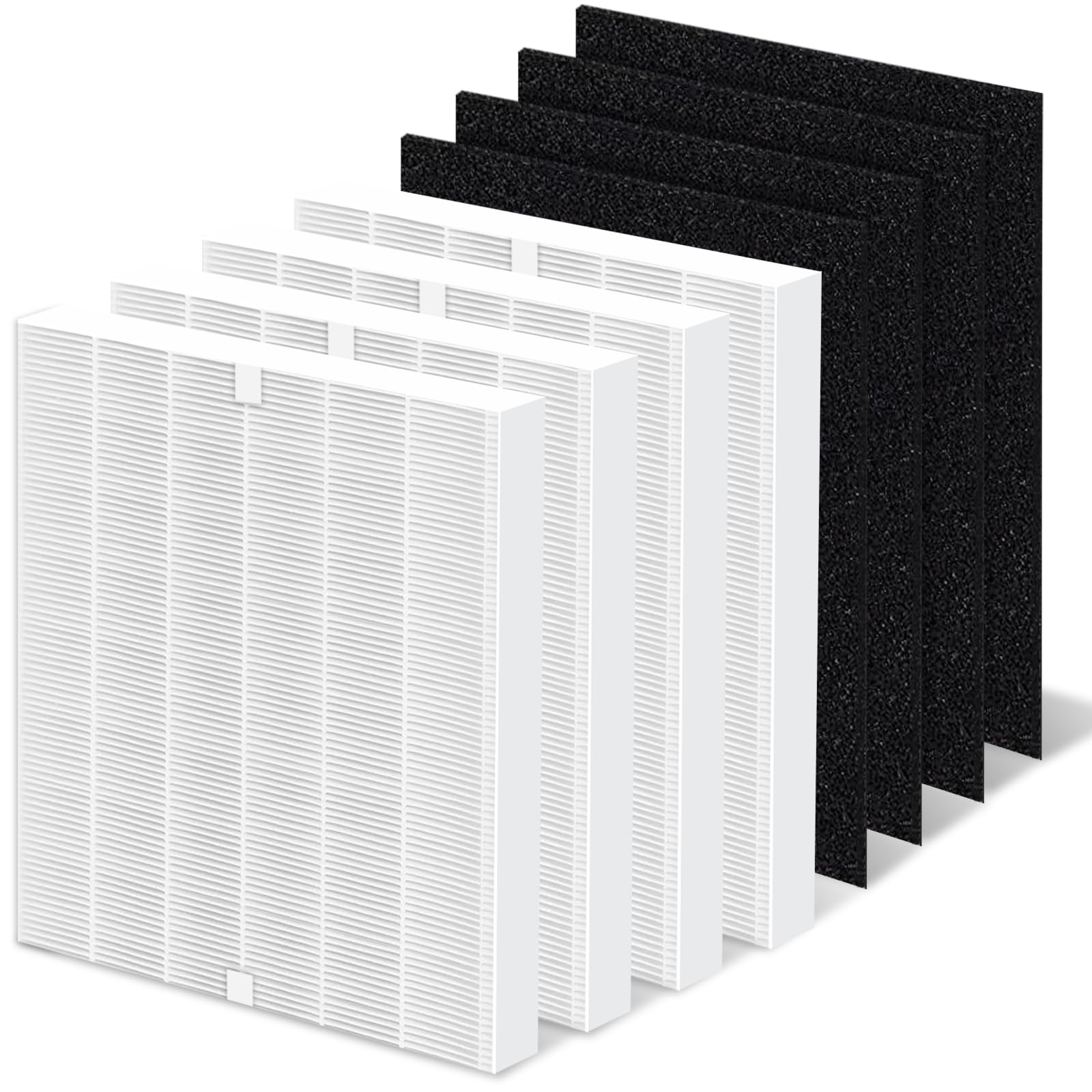 NXBHG AP-1512HH Replacement Filter Compatible with Coway AP-1512HH, AP-1512HH-FP, AP-1518R, AP-1519P, 4 True Filter, 4 Activated Carbon Filters, Compared to Part #3304899