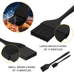 DE LINKAGE Silicone Basting Pastry Brush, Heat Resistant Cooking Brush for Oil and Sauce. BPA Free and Dishwasher Safe (2 Pcs).