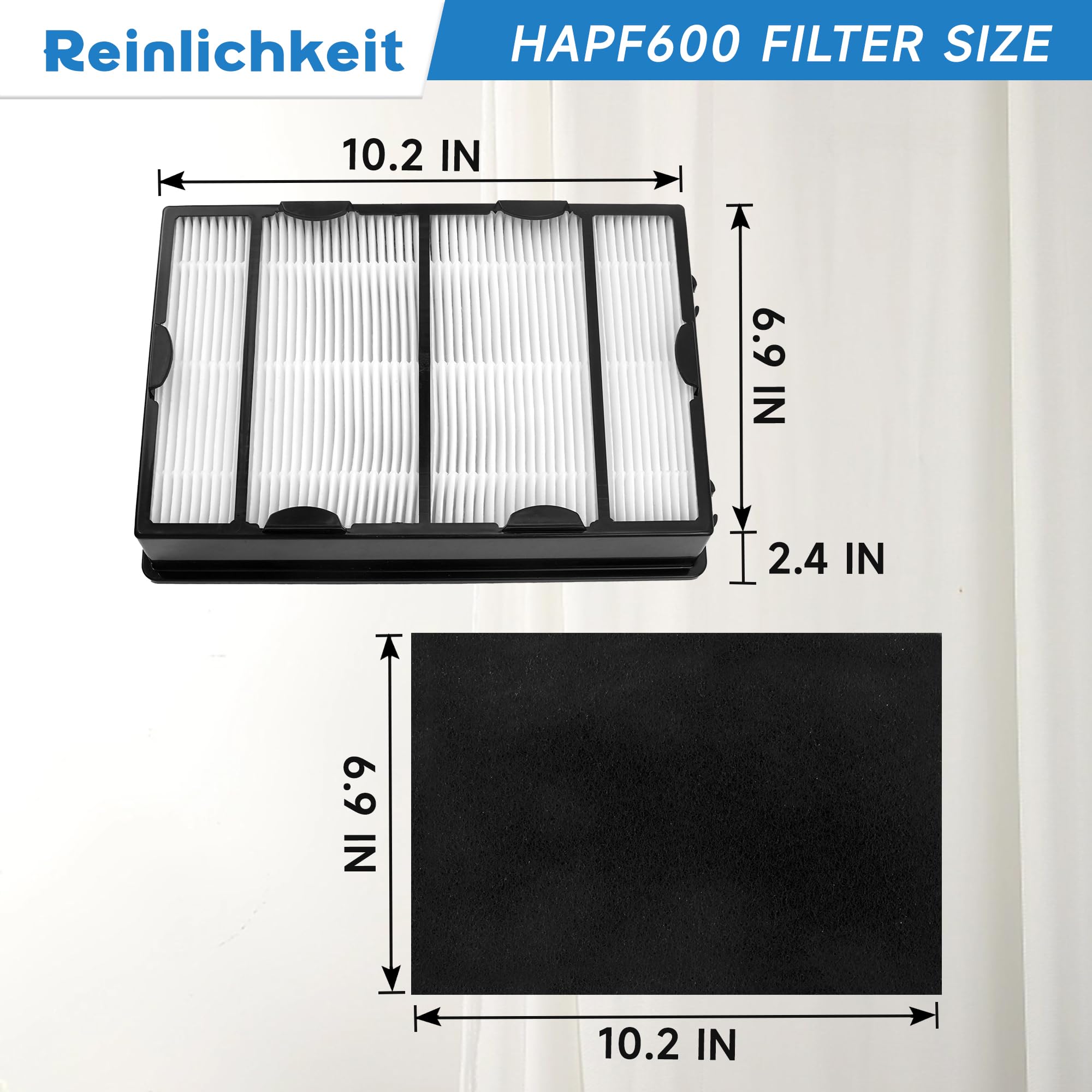 Reinlichkeit 3 pack Hapf600 Replacement Filters B Compatible with Holmes HAPF600D,HAPF600D-U2,HAP615, HAP650,HAP675