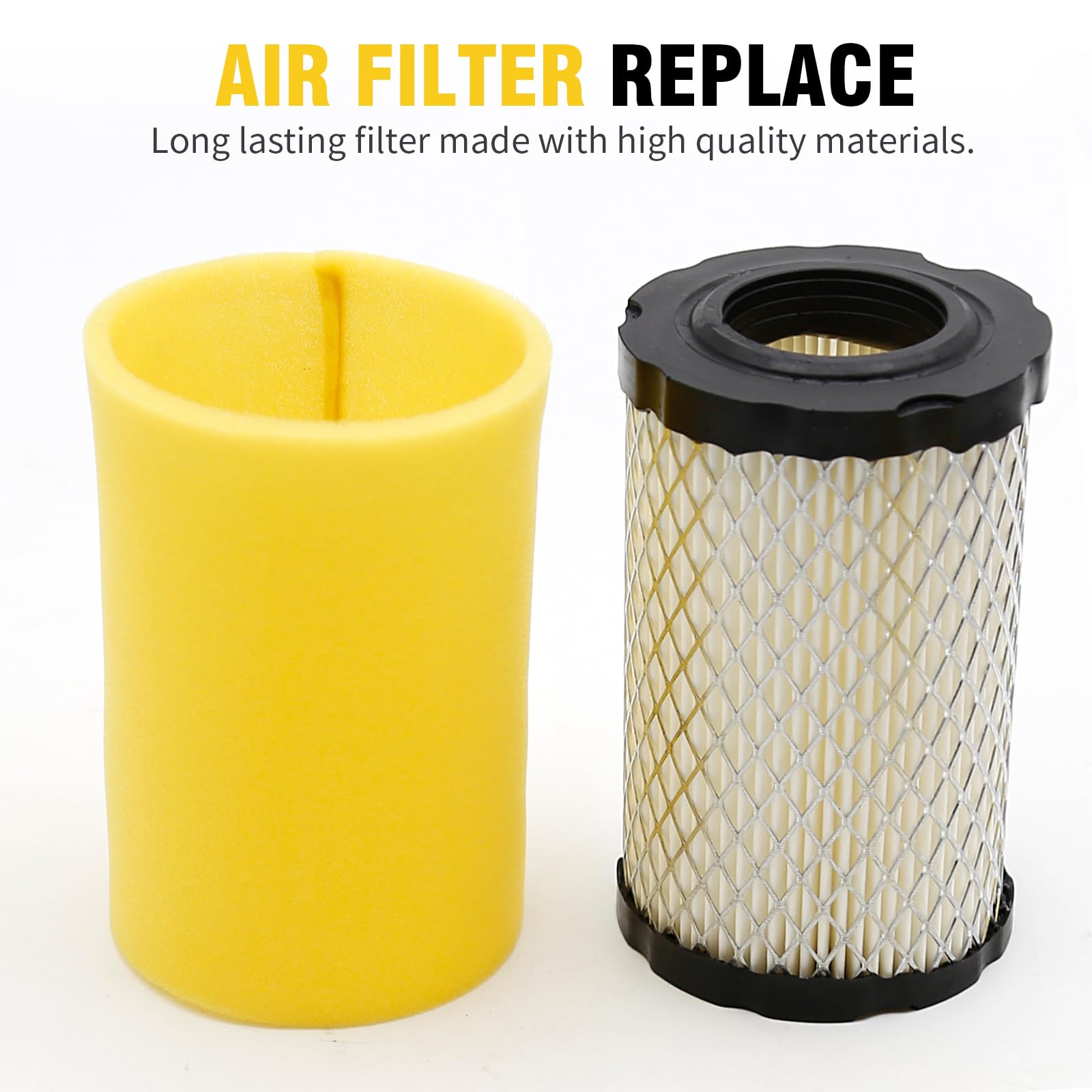 SYOWADA 2 Pcs Air Filter Replacement For BS 5421 5428 992376 590825 591334 594201 796031 Filter Element, 31A607 Air Filter Replacement For John Deere Gy21435 Miu13038 Miu13963