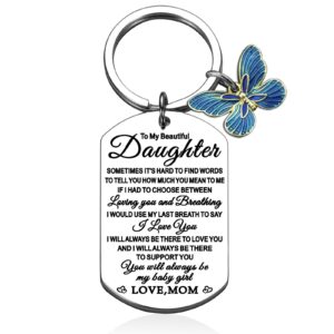 to my daughter keychain inspirational daughter gifts from mom daughter birthday gift christmas graduation gifts for daughter you will always my baby girl keyring stocking stuffer gifts