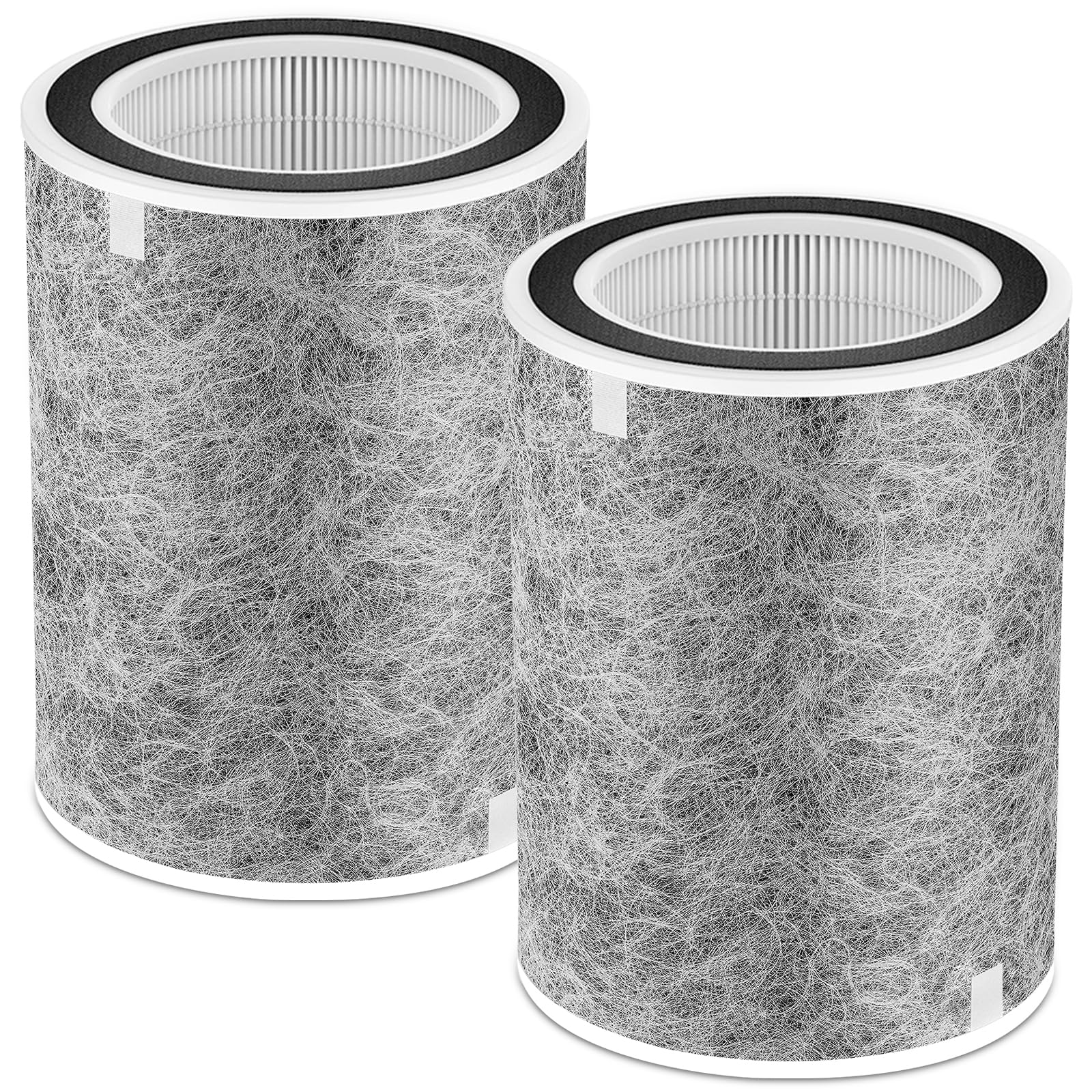 NXBHG 2 Pack HP201 Replacement Filter Compatible with Shark HP201, HP202, UA205, AP1000 and for Shark HC501, HC502 Air Purifier MAX, Absorb 99.97% Particulate, Compare Part HE2FKBASMB, HE2FKBAS.