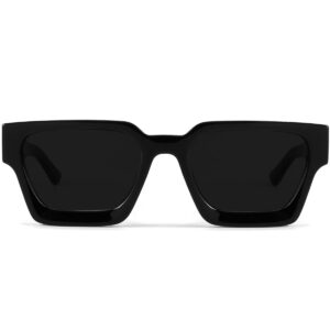 GFUIARA Trendy Square Sunglasses for Men Women Fashion Thick Rectangle Sun Glasses UV Protection Shades Designer Style