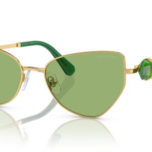 SWAROVSKI SK7003 Sunglasses, Gold/Dark Green, 57 mm