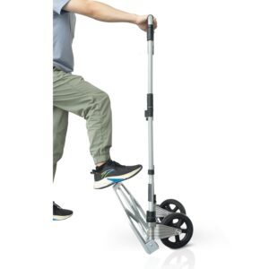 RJTEK 【Upgraded Version】 Heavy-Duty Folding Hand Truck and Dolly 350lb Capacity, Telescoping Handle, Dolly cart, Luggage Trolley Cart,Moving Dolly, Lightweight,with 2 Ropes