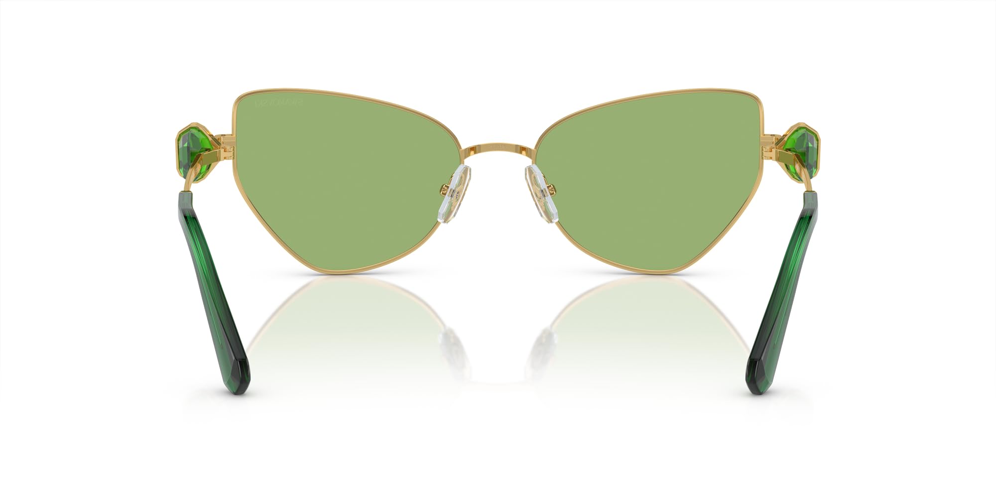 SWAROVSKI SK7003 Sunglasses, Gold/Dark Green, 57 mm