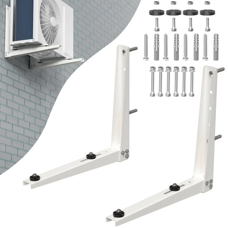 Mini Split Wall Mounting Bracket for Outdoor Condenser 7000-24000 BTU Universal Mini Split Heat Pump Systems Support Brackets Support up to 330 lbs