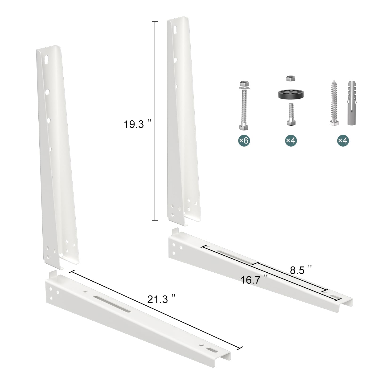 Mini Split Wall Mounting Bracket for Outdoor Condenser 7000-24000 BTU Universal Mini Split Heat Pump Systems Support Brackets Support up to 330 lbs