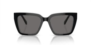 swarovski sk6013 sunglasses, black/dark grey polarized, 54 mm