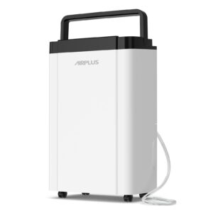 AIRPLUS 4,500 Sq. Ft. Dehumidifier, Humidity with Auto Shut off, Auto Drain or Manual Drainage, 0.8 gal Water Tank Capacity for Home and Basement