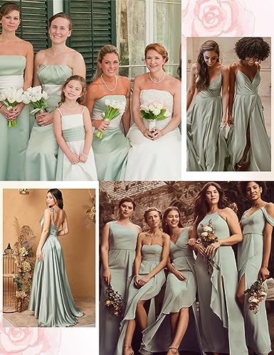 BEAUZSUZSANA Summer Shawls and Wraps for Women Evening Dresses Bridal Wedding Lightweight Party Travel Chiffon Scarf (Sage Green)