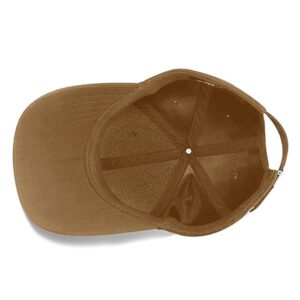 Big Head Hats for Men Oversize Cotton XXL Baseball Cap Large Head Hats Plus Size Hat Adjustable 23"-25.5" (Khaki)