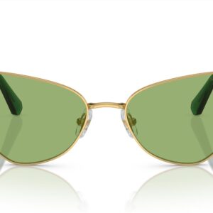 SWAROVSKI SK7003 Sunglasses, Gold/Dark Green, 57 mm