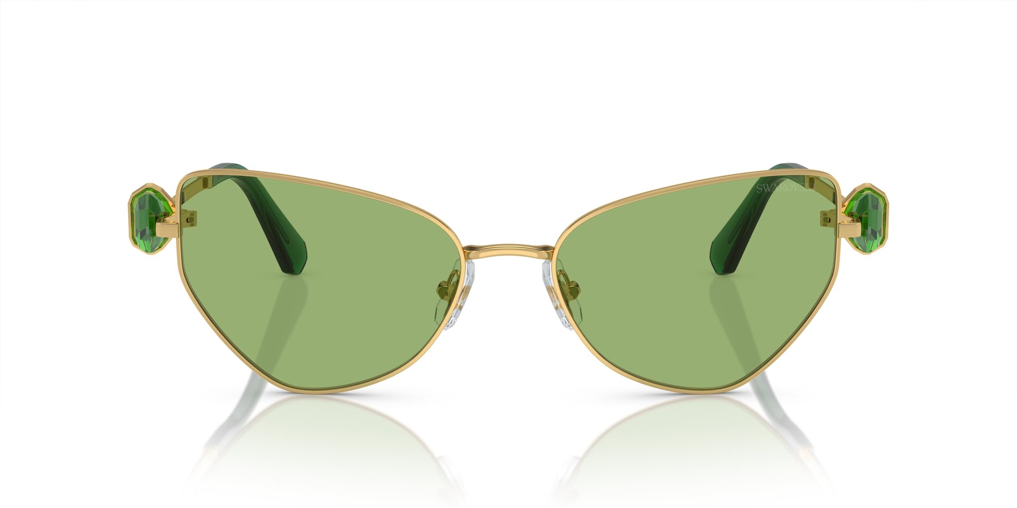 SWAROVSKI SK7003 Sunglasses, Gold/Dark Green, 57 mm